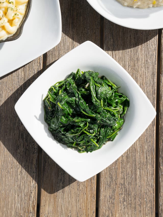 Garlicky Spinach.