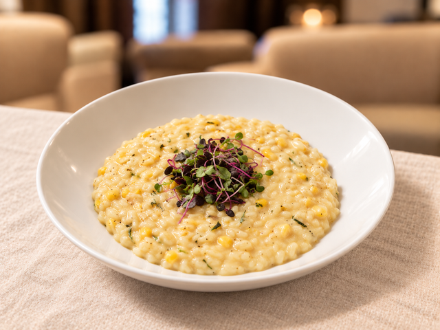 Sweet Corn Risotto.